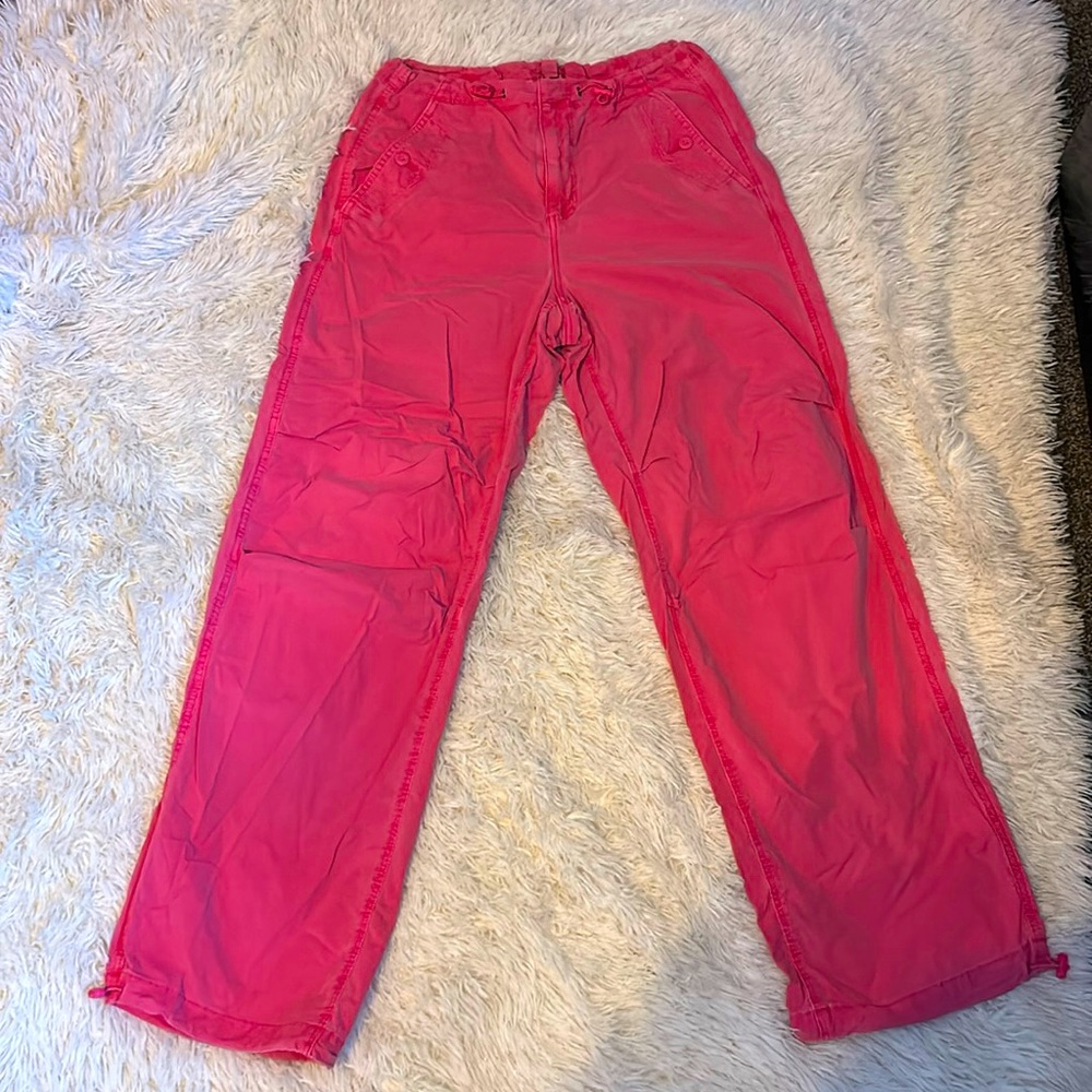 American eagle parachute pant size small in pink